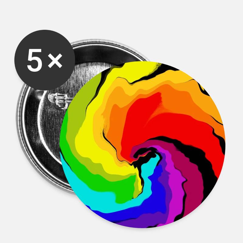 I am I color diversity abstract - Buttons large 2.2''/56 mm (5-pack) - white