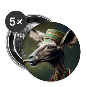 Cannabiche 04 ohne Typografie - Buttons groß 56 mm (5er Pack) - Weiß - Vorne