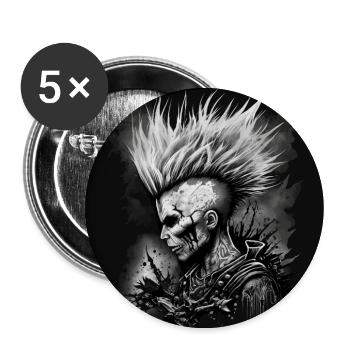 Heavy Metal Punk Horror - Buttons large 2.2''/56 mm (5-pack) - white - Front