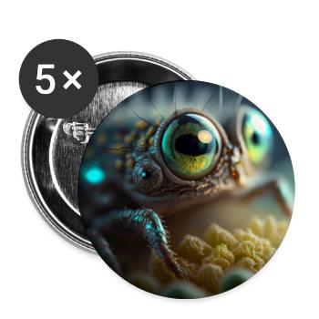 Foto Makro Kreatur 02 - Buttons groß 56 mm (5er Pack) - Weiß - Vorne
