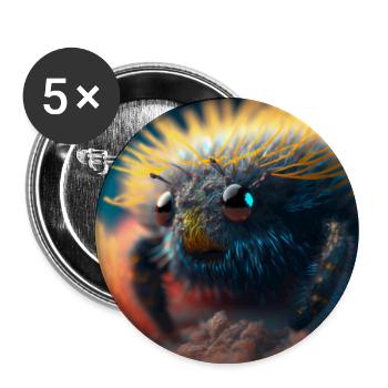 Photo macro creature 05 - Buttons large 2.2''/56 mm (5-pack) - white - Front