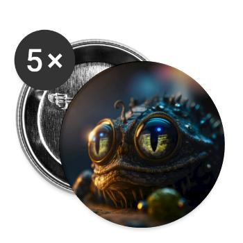Foto Makro Kreatur 01 - Buttons groß 56 mm (5er Pack) - Weiß - Vorne