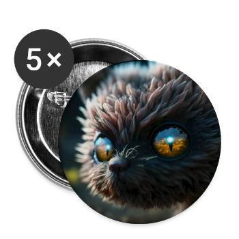 Photo macro creature 09 - Buttons large 2.2''/56 mm (5-pack) - white - Front