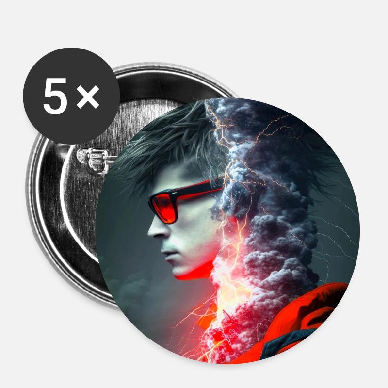 Portrait elektrik 03 - Buttons large 2.2''/56 mm (5-pack) - white