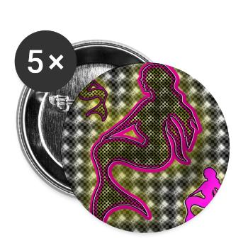 Sirènes - Club WoW - Lot de 5 grands badges (56 mm) - blanc - Devant