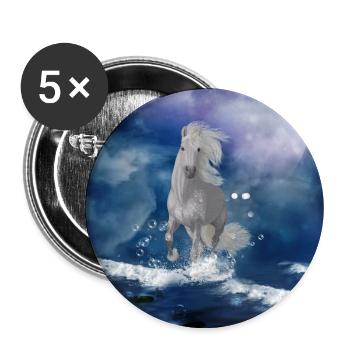 La majesté des loups avec le feu et l’eau - Lot de 5 grands badges (56 mm) - blanc - Devant