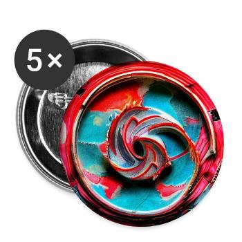 Wheel of Life - Buttons large 2.2''/56 mm (5-pack) - white - Front