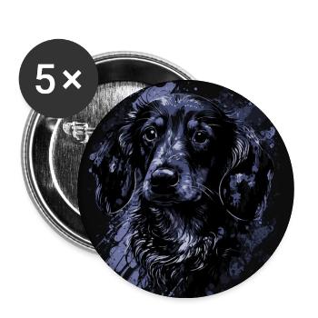 Dachshund puppy - Buttons large 2.2''/56 mm (5-pack) - white - Front