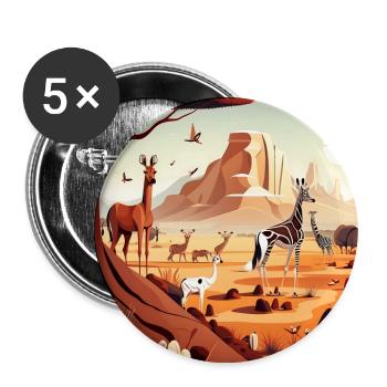 Safari - Buttons large 2.2''/56 mm (5-pack) - white - Front