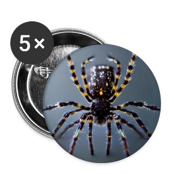 Tarentule à genoux rouges - Lot de 5 grands badges (56 mm) - blanc - Devant