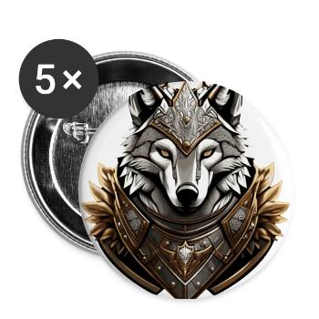 Wolf 4 By Pr3vise - Buttons large 2.2''/56 mm (5-pack) - white - Front