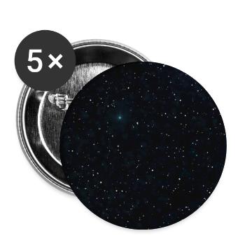 romantische naturmuster, sternenmotiv dunkel - Buttons groß 56 mm (5er Pack) - Weiß - Vorne