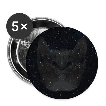 Kätzchen, sternen muster, schenken Weihnachten - Buttons groß 56 mm (5er Pack) - Weiß - Vorne