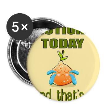 Citation émouvante d’aujourd’hui - SENTIMENTS - Orange - Lot de 5 grands badges (56 mm) - blanc - Devant