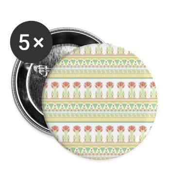 EGYPTIAN Pattern I - Buttons large 2.2''/56 mm (5-pack) - white - Front