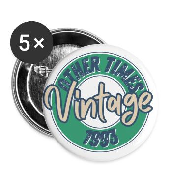 Vintage1993 - Buttons groß 56 mm (5er Pack) - Weiß - Vorne