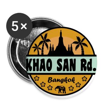 Khao San Thailand - Buttons large 2.2''/56 mm (5-pack) - white - Front