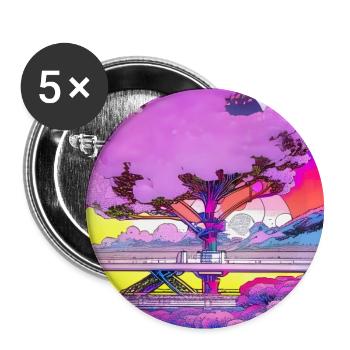 Blooming imagination - Buttons large 2.2''/56 mm (5-pack) - white - Front