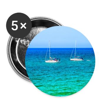 Summer Sailing - Buttons groß 56 mm (5er Pack) - Weiß - Vorne