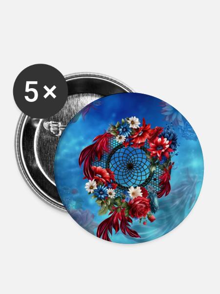 Wunderbarer Traumfänger, - Buttons groß 56 mm (5er Pack) - Weiß