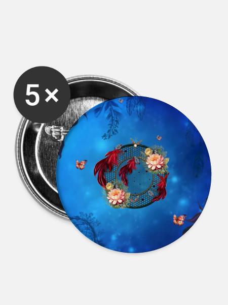 Wunderbare Traumfänger und Schmetterlinge. - Buttons groß 56 mm (5er Pack) - Weiß
