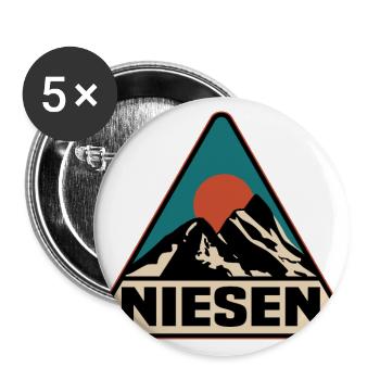 Niesen Alpen Schweiz - Buttons groß 56 mm (5er Pack) - Weiß - Vorne