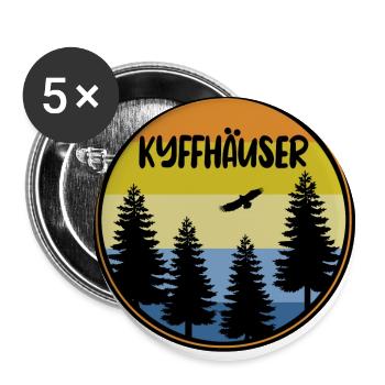 Kyffhäuser - Buttons groß 56 mm (5er Pack) - Weiß - Vorne