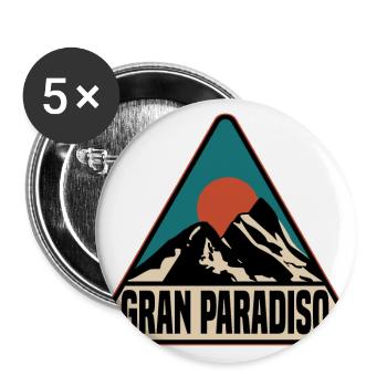 Gran Paradiso - Buttons large 2.2''/56 mm (5-pack) - white - Front