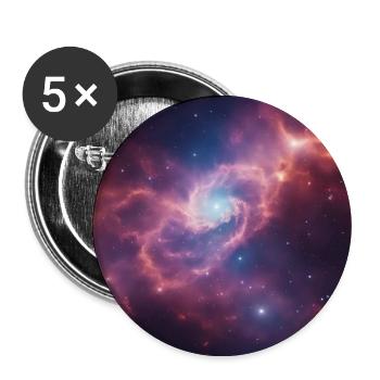 Space Nebula - Buttons groß 56 mm (5er Pack) - Weiß - Vorne