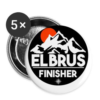 Elbrus Finisher - Buttons large 2.2''/56 mm (5-pack) - white - Front