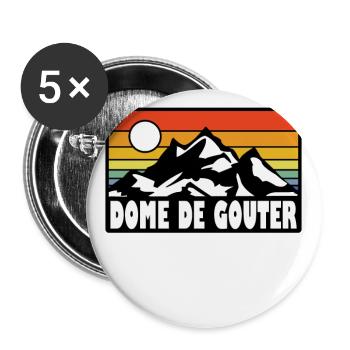 Dome de Gouter - Buttons groß 56 mm (5er Pack) - Weiß - Vorne