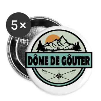 Dôme de Gouter - Lot de 5 grands badges (56 mm) - blanc - Devant