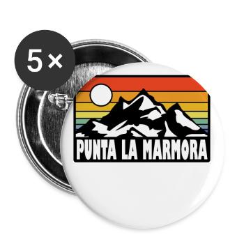 Punta La Marmora - Buttons large 2.2''/56 mm (5-pack) - white - Front