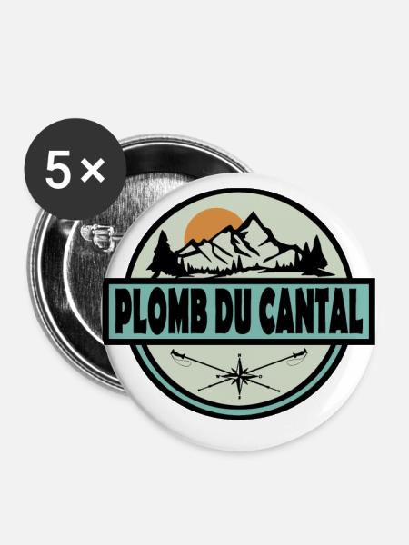 plomb du cantal - Buttons groß 56 mm (5er Pack) - Weiß
