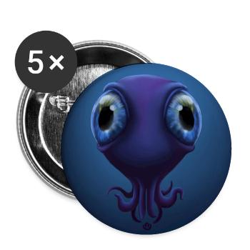 Oktawius - Buttons groß 56 mm (5er Pack) - Weiß - Vorne