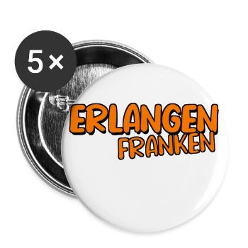 Erlangen - Buttons groß 56 mm (5er Pack) - Weiß - Vorne