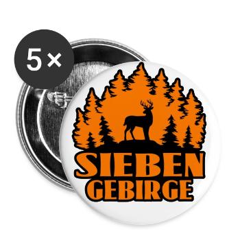Siebengebirge - Buttons groß 56 mm (5er Pack) - Weiß - Vorne