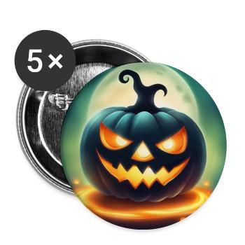 Halloween Pumpkin - Printflow - Buttons large 2.2''/56 mm (5-pack) - white - Front