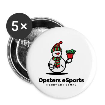 Opsters eSports Snowman Design - Buttons large 2.2''/56 mm (5-pack) - white - Front