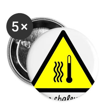 Heat - Buttons large 2.2''/56 mm (5-pack) - white - Front