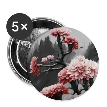 Abstrakte Schönheit - Buttons groß 56 mm (5er Pack) - Weiß - Vorne