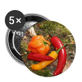 Colorful CHILI's - Buttons large 2.2''/56 mm (5-pack) - white - Front