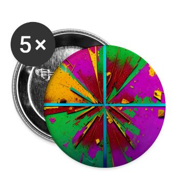 colorful abstract rotten background gift idea - Buttons large 2.2''/56 mm (5-pack) - white - Front