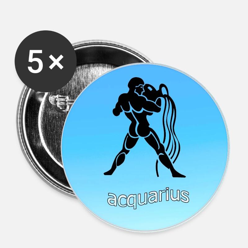 Wassermann - Buttons groß 56 mm (5er Pack) - Weiß