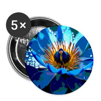 The Blue Lotus - Buttons large 2.2''/56 mm (5-pack) - white - Front
