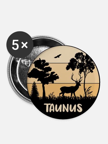 Taunus - Buttons groß 56 mm (5er Pack) - Weiß