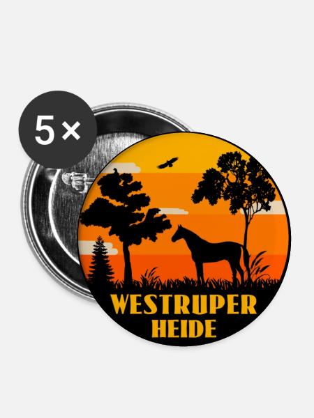 Westruper Heide - Buttons groß 56 mm (5er Pack) - Weiß