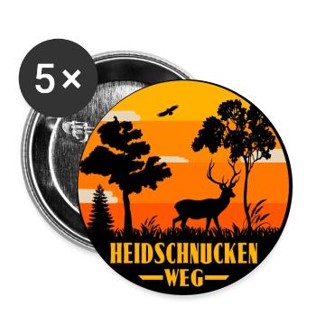 Heidschnuckenweg - Buttons groß 56 mm (5er Pack) - Weiß - Vorne