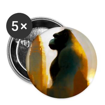 Gorilla 02 - Buttons large 2.2''/56 mm (5-pack) - white - Front