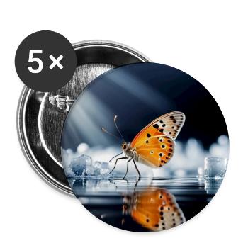 Butterfly - Buttons large 2.2''/56 mm (5-pack) - white - Front